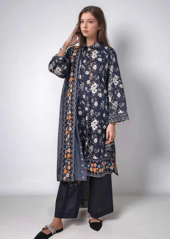 3 Pc | Unstitched | Lawn