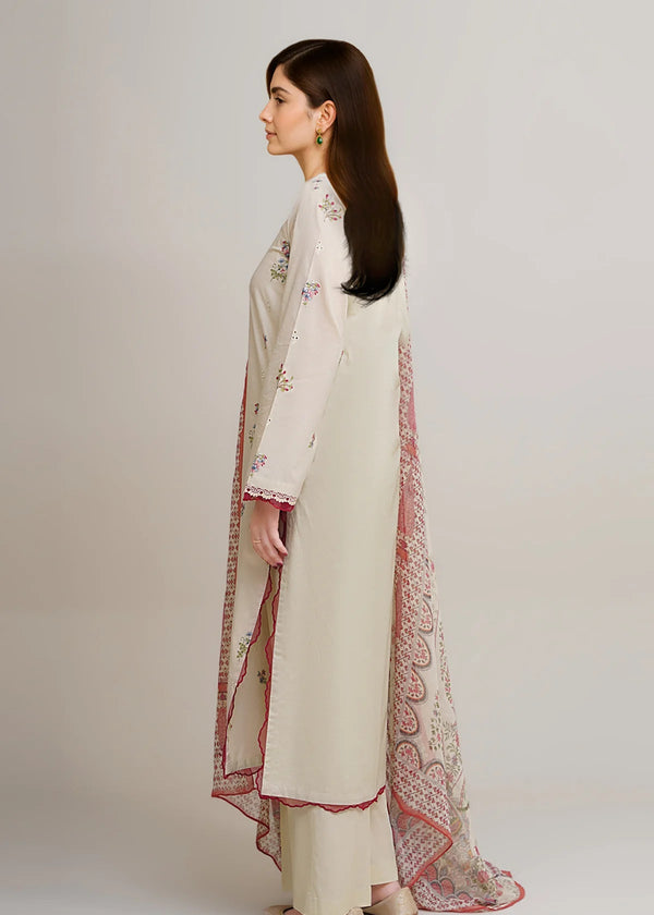 -30% 3 Piece - Printed & Embroidered Suit - C6236